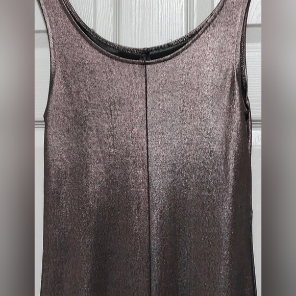 Elli White Gunmetal Metallic Jumpsuit Size S/M - Picture 4 of 4